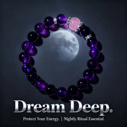 Amethyst & Rose Quartz Energy Bracelet – Soothing Crystal Balance & Protection