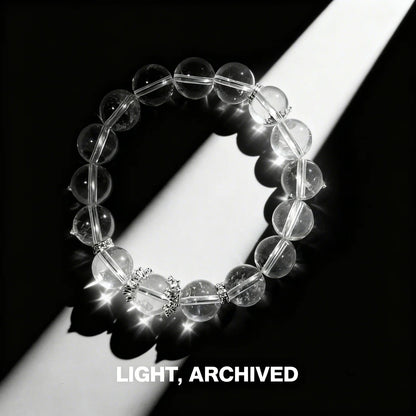 Pure Clear Quartz Energy Bracelet with Silver Charms – Genuine Crystal Healing Jewelry