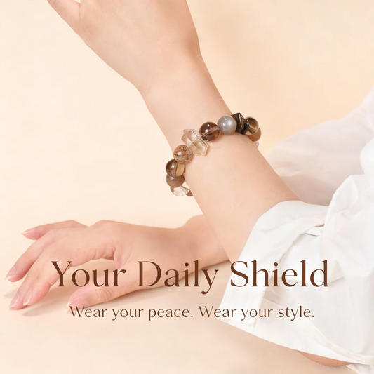 Embrace the perfect harmony of nature’s serenity and light’s brilliant energy with our Earth & Light Bracelet. This meticulously handcrafted piece is a wearable journey, blending the organic warmth of the earth with the illuminating clarity of crystal.