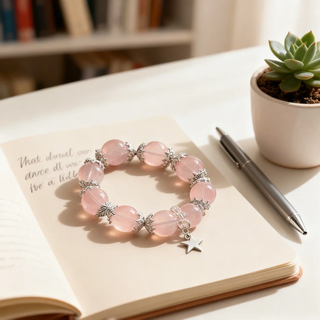 Rose Quartz Love Bracelet: Attract Romantic Connections & Heartfelt Harmony