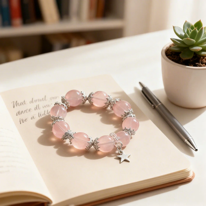 Rose Quartz Love Bracelet: Attract Romantic Connections & Heartfelt Harmony