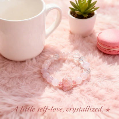 Rose Quartz Nine-Tailed Fox Bracelet: Attract Romantic Luck & Soulful Connections