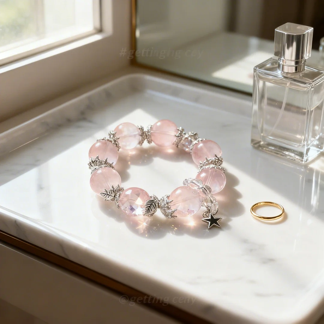 Rose Quartz Love Bracelet: Attract Romantic Connections & Heartfelt Harmony