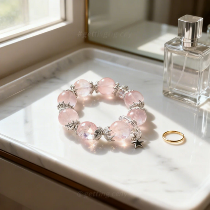 Rose Quartz Love Bracelet: Attract Romantic Connections & Heartfelt Harmony