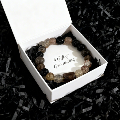 Smoky Quartz & Black Onyx Career Bracelet: Boost Focus, Success & Professional Confidence